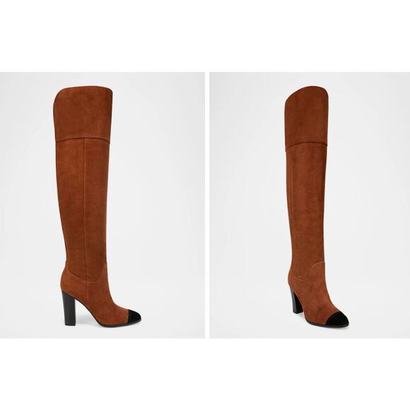 Veronica Beard Women's Conrad Suede Over-The-Knee Boots Cedar Sz 9 NIB 895 - Picture 3 of 3